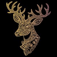 Reindeer Abstract Art Holiday Toddler T-Shirt