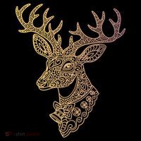 Reindeer Abstract Art Holiday Kids T-Shirt