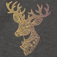 Reindeer Abstract Art Holiday Vector Backpack