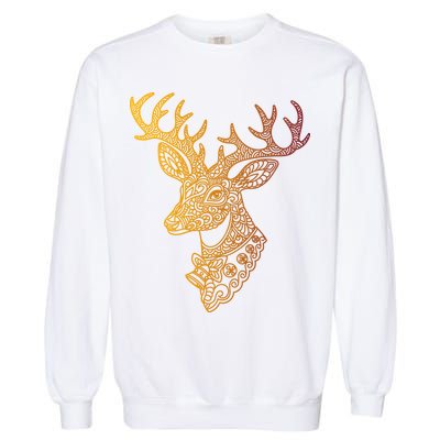 Reindeer Abstract Art Holiday Garment-Dyed Sweatshirt