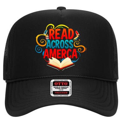 Reads Across America Reading Teacher Books Reader High Crown Mesh Back Trucker Hat