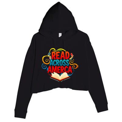 Reads Across America Reading Teacher Books Reader Crop Fleece Hoodie