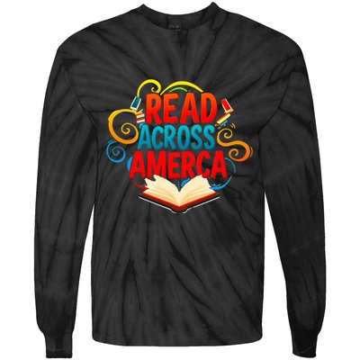 Reads Across America Reading Teacher Books Reader Tie-Dye Long Sleeve Shirt