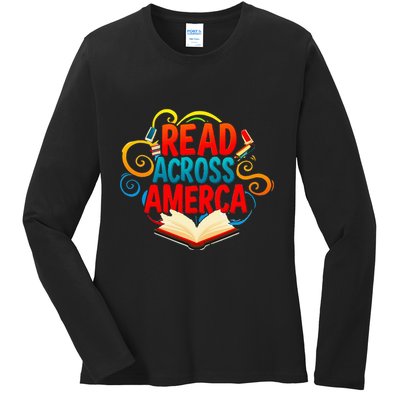 Reads Across America Reading Teacher Books Reader Ladies Long Sleeve Shirt