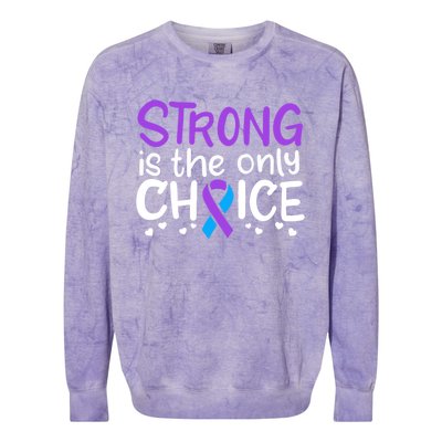 Rheumatoid Arthritis Awareness Ribbon Arthritis Warrior Gift Colorblast Crewneck Sweatshirt