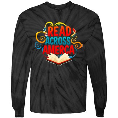 Reads Across America Reading Teacher Books Reader Tie-Dye Long Sleeve Shirt