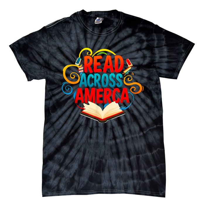 Reads Across America Reading Teacher Books Reader Tie-Dye T-Shirt