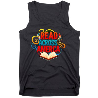 Reads Across America Reading Teacher Books Reader Tank Top