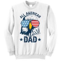 Retro All American Dad 4th Of July Daddy Eagle Usa Sweatshirt