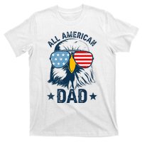 Retro All American Dad 4th Of July Daddy Eagle Usa T-Shirt