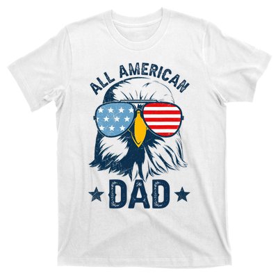 Retro All American Dad 4th Of July Daddy Eagle Usa T-Shirt