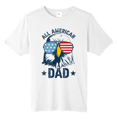 Retro All American Dad 4th Of July Daddy Eagle Usa Tall Fusion ChromaSoft Performance T-Shirt