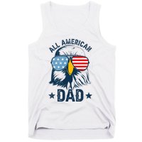 Retro All American Dad 4th Of July Daddy Eagle Usa Tank Top