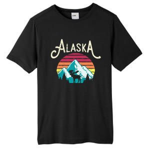 Retro Alaska AK Juneau Mountains Wildlife Moose Tall Fusion ChromaSoft Performance T-Shirt