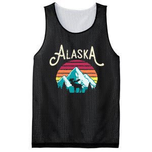 Retro Alaska AK Juneau Mountains Wildlife Moose Mesh Reversible Basketball Jersey Tank