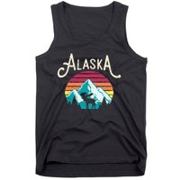 Retro Alaska AK Juneau Mountains Wildlife Moose Tank Top