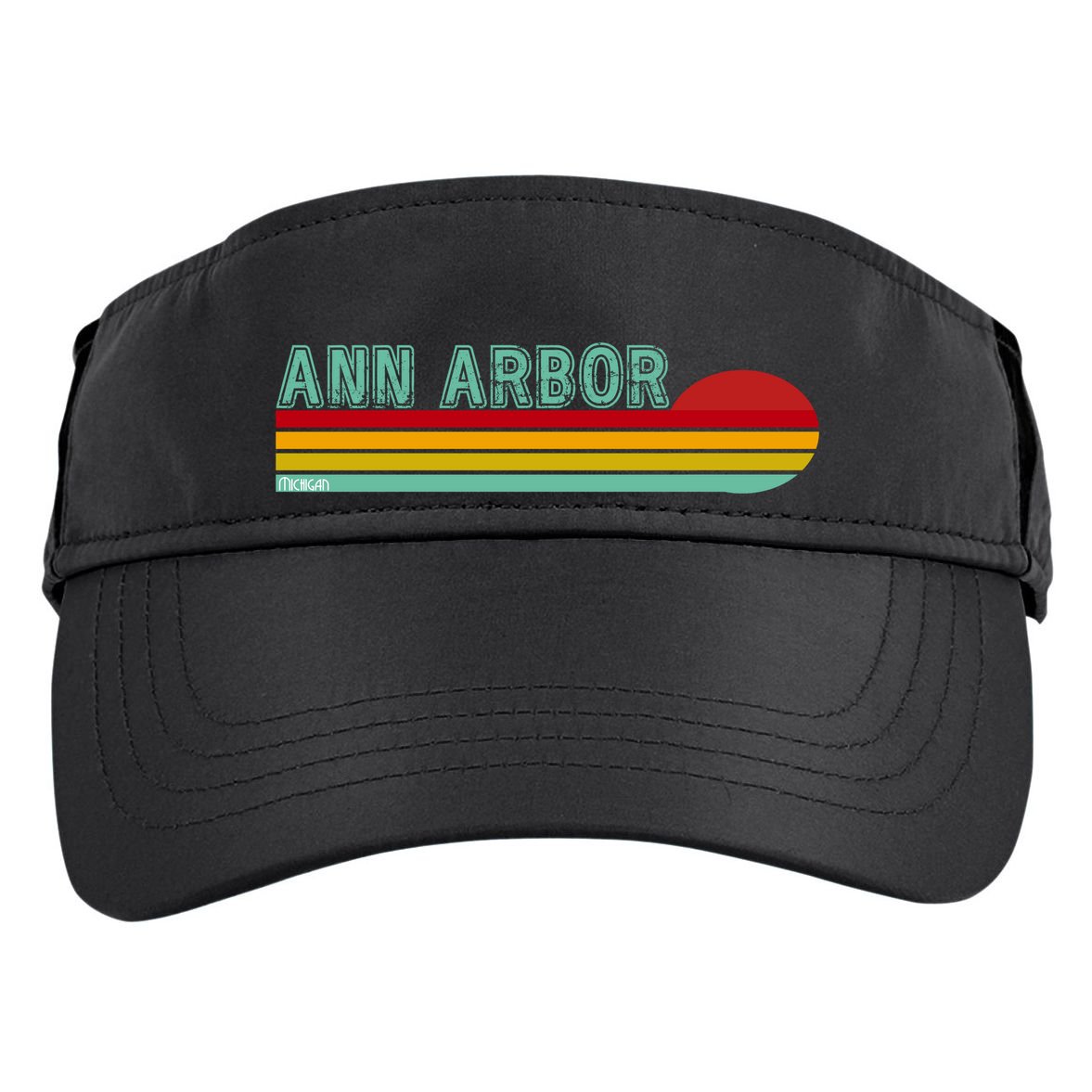 Retro Ann Arbor Michigan Adult Drive Performance Visor