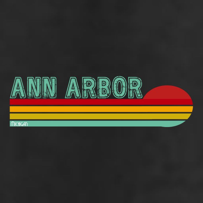 Retro Ann Arbor Michigan Adult Drive Performance Visor