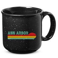 Retro Ann Arbor Michigan 15oz Campfire Ceramic Mug