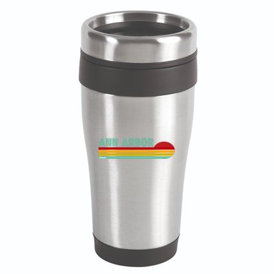 Retro Ann Arbor Michigan 16oz Travel Tumbler