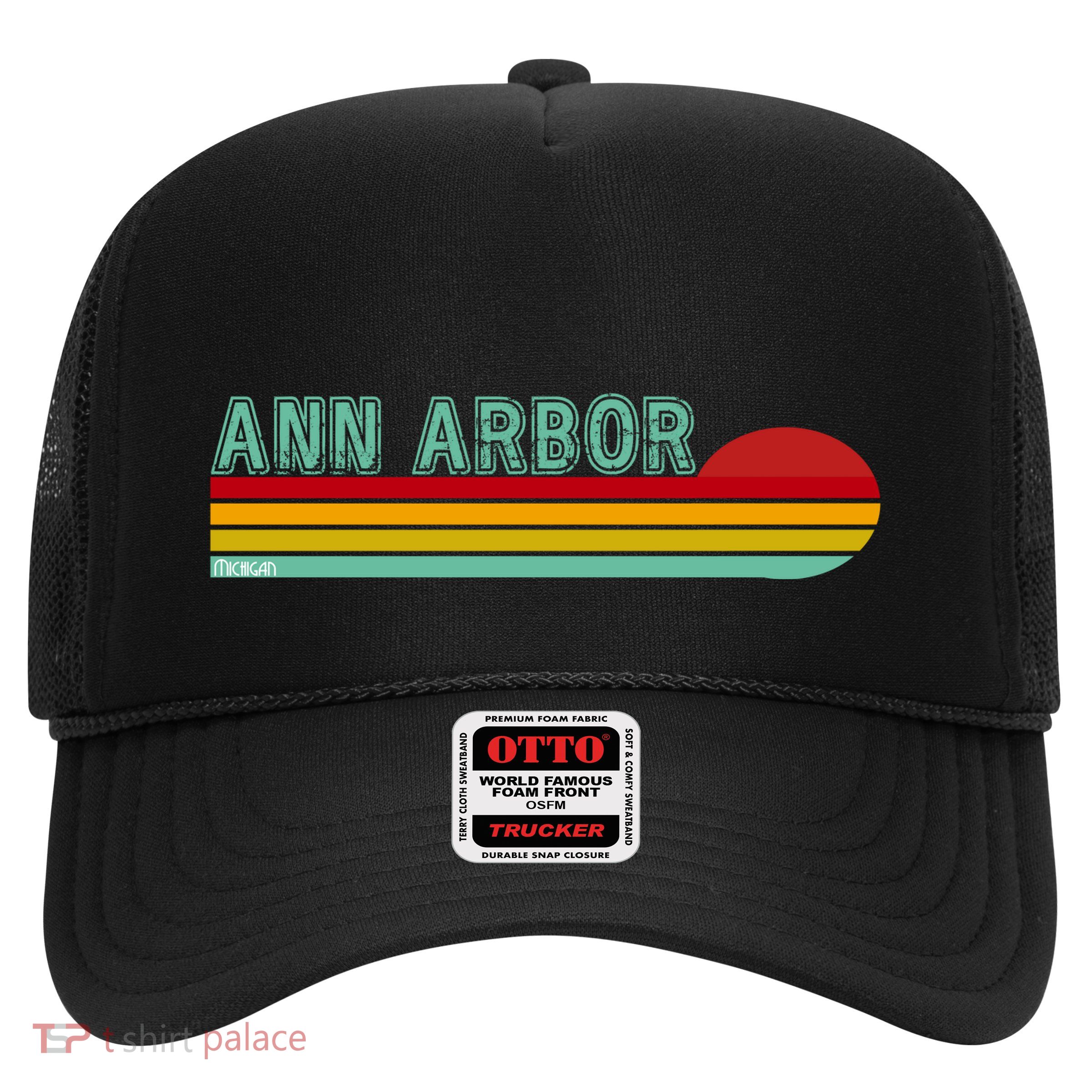 Retro Ann Arbor Michigan Trucker Hat