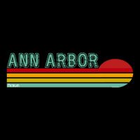Retro Ann Arbor Michigan Cropped Pullover Crew