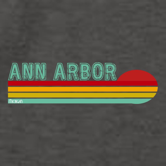 Retro Ann Arbor Michigan Vector Backpack