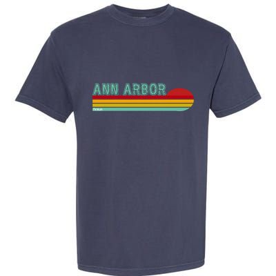 Retro Ann Arbor Michigan Garment-Dyed Heavyweight T-Shirt