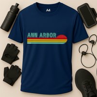Retro Ann Arbor Michigan Performance Shirt