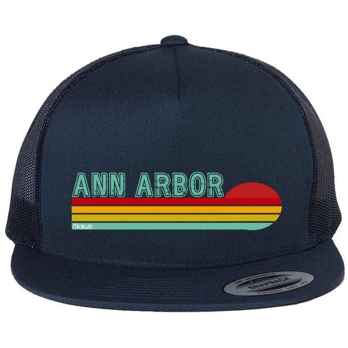 Retro Ann Arbor Michigan Flatbill Hat