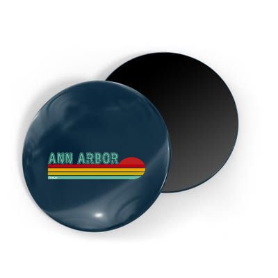 Retro Ann Arbor Michigan Magnet