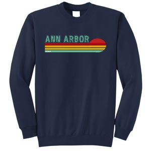 Retro Ann Arbor Michigan Tall Sweatshirt