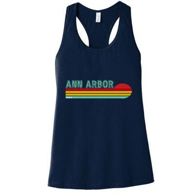 Retro Ann Arbor Michigan Womens Tank Top