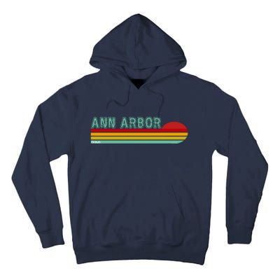 Retro Ann Arbor Michigan Tall Hoodie