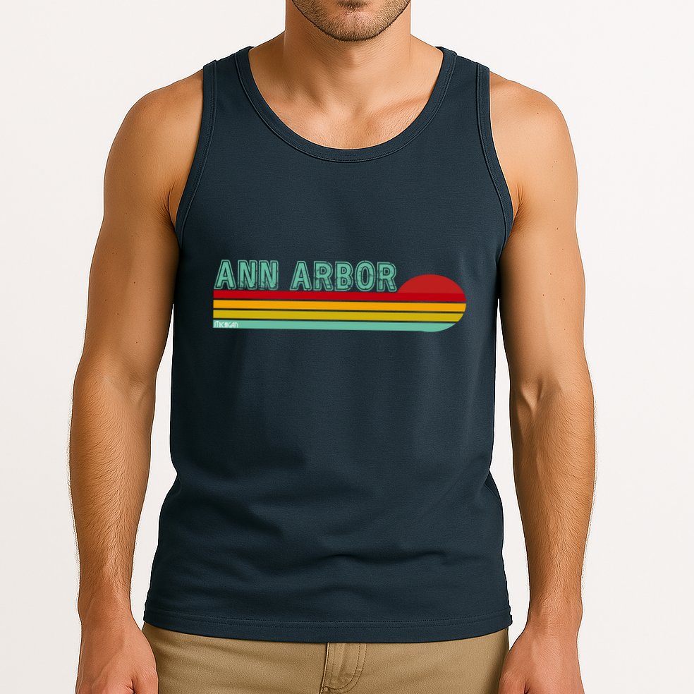 Retro Ann Arbor Michigan Tank Top