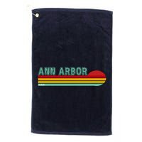 Retro Ann Arbor Michigan Golf Towel