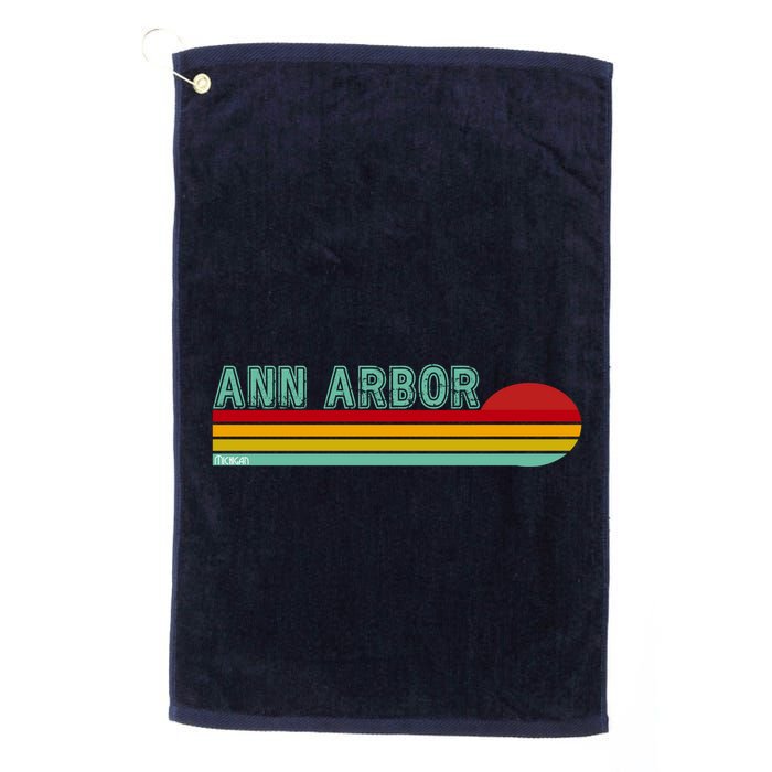 Retro Ann Arbor Michigan Golf Towel