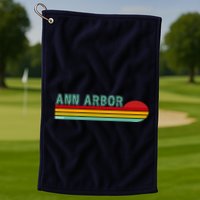 Retro Ann Arbor Michigan Golf Towel