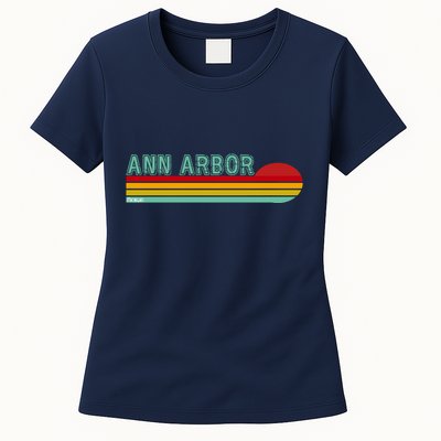 Retro Ann Arbor Michigan Womens T-Shirt