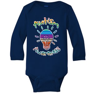 Raising Autism Awareness Acceptance Month Support Autistic Cool Gift Baby Long Sleeve Bodysuit