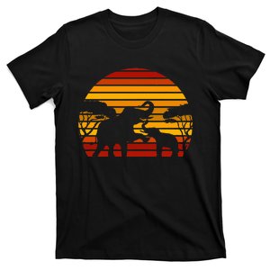 Retro Africa Animal Zoo Keeper Gift Safari Sunset Elephant T-Shirt