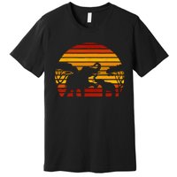 Retro Africa Animal Zoo Keeper Gift Safari Sunset Elephant Premium T-Shirt