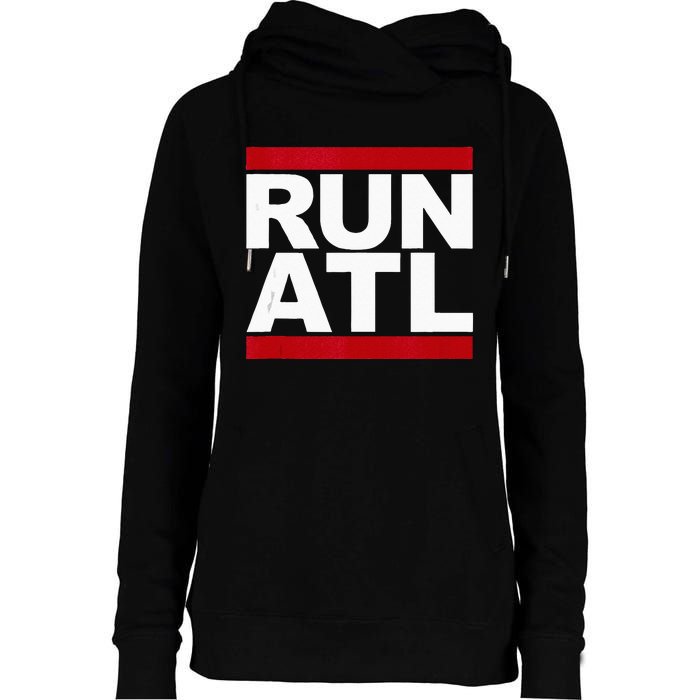 Run ATL Atlanta Running Womens Funnel Neck Pullover Hood