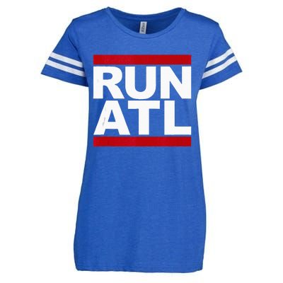 Run ATL Atlanta Running Enza Ladies Jersey Football T-Shirt