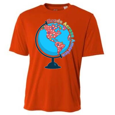 Reads Across America World Globe Book Lover Cooling Performance Crew T-Shirt