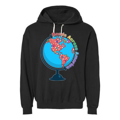 Reads Across America World Globe Book Lover Garment-Dyed Fleece Hoodie