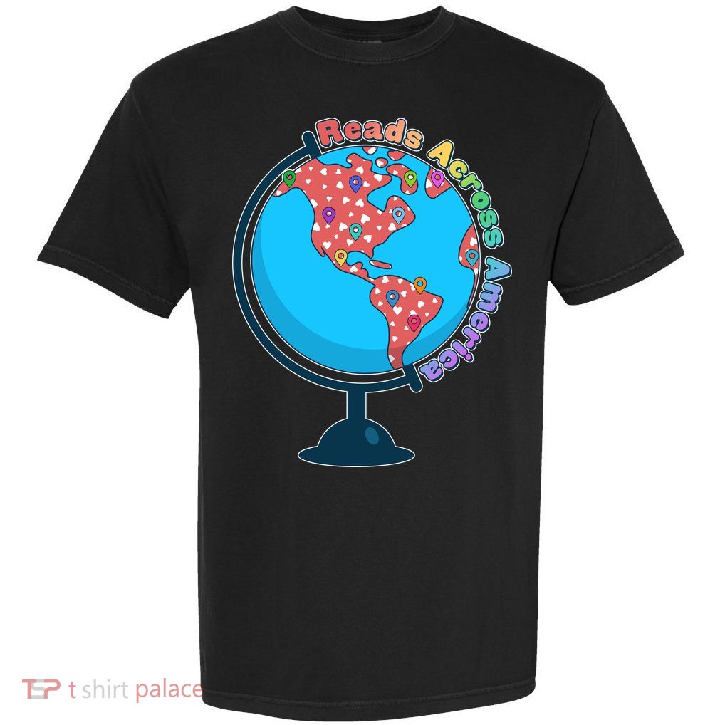 Reads Across America World Globe Book Lover Garment-Dyed Heavyweight T-Shirt