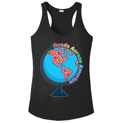 Reads Across America World Globe Book Lover Ladies PosiCharge Competitor Racerback Tank