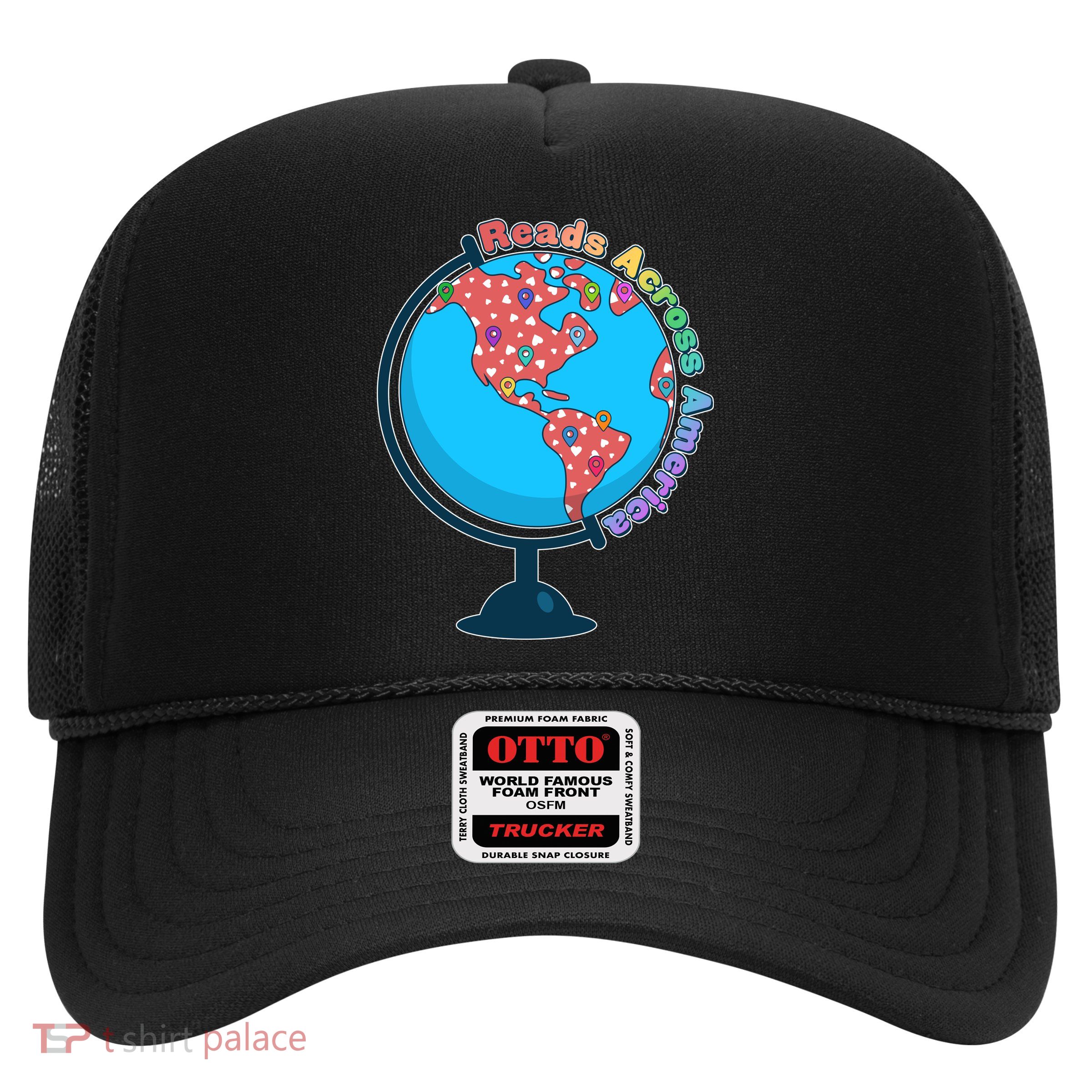 Reads Across America World Globe Book Lover Trucker Hat