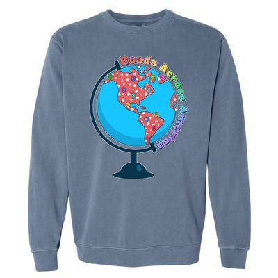 Reads Across America World Globe Book Lover Garment-Dyed Sweatshirt